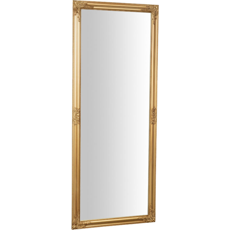 foto del prodotto biscottini specchio da parete bagno rettangolare specchiera verticale orizzontale con cornice legno oro shabby specchio lungo da appendere