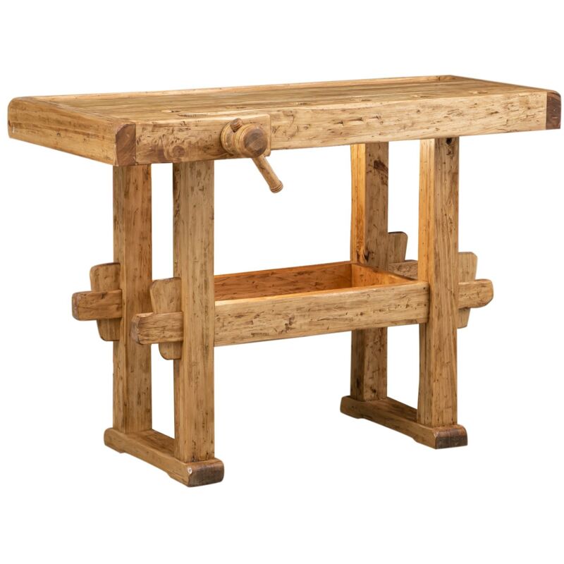 foto del prodotto biscottini tavolo alto lavoro 12q6x90x69 cm made in italy isola cucina piano lavoro legno massello bancone cucina piano lavoro cucina legno
