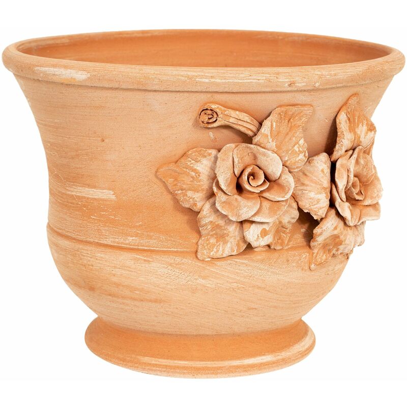 foto del prodotto biscottini vaso casp in terracotta 100 made in italy interamente lavorata a mano