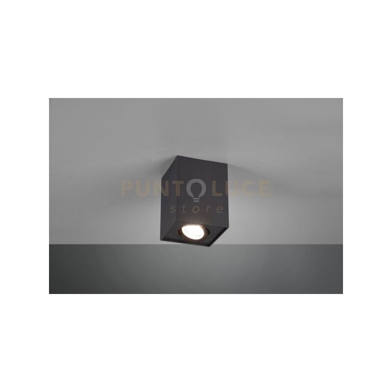 foto del prodotto biscuit cubo spot orientabile nero l. 9,6 x 9,6cm h. 12,5cm 1 luce attacco gu10