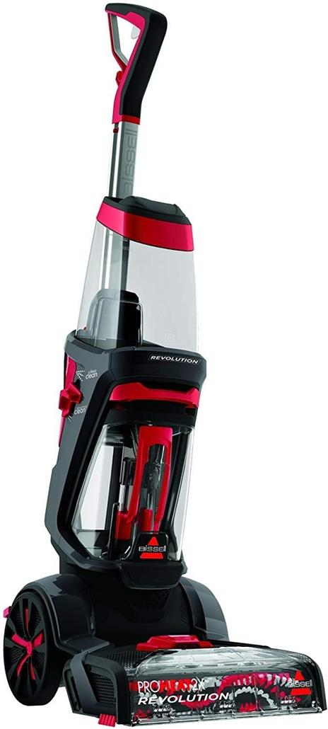 foto del prodotto bissell 1858n proheat 2x revolution pulitore per tappeti, tappeti asciutti in circa 1 ora, 800 w, 3.7 l, grigio titanio rosso