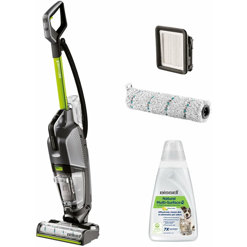 foto del prodotto bissell crosswave hydrosteam pet, aspirapolvere con filo, aspira, lava asciugare, con modalit a vapore, lavapavimenti potente, ideale per chi ha