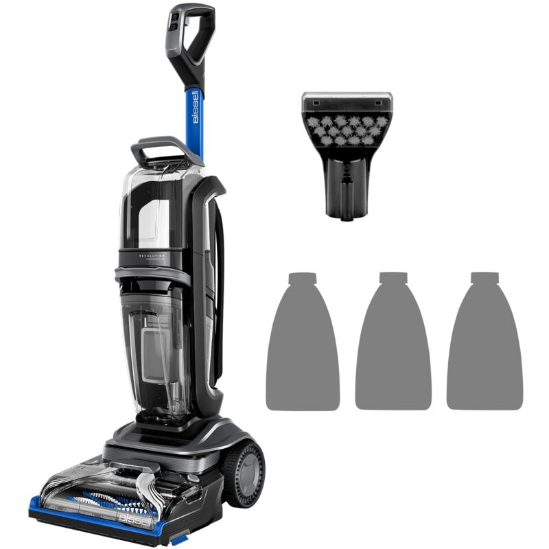 foto del prodotto bissell revolution hydrosteam, lavatappeti con tecnologia hydrosteam, lava tappezzeria rimuove macchie ostinate, pulitore a vapore per tappeti e