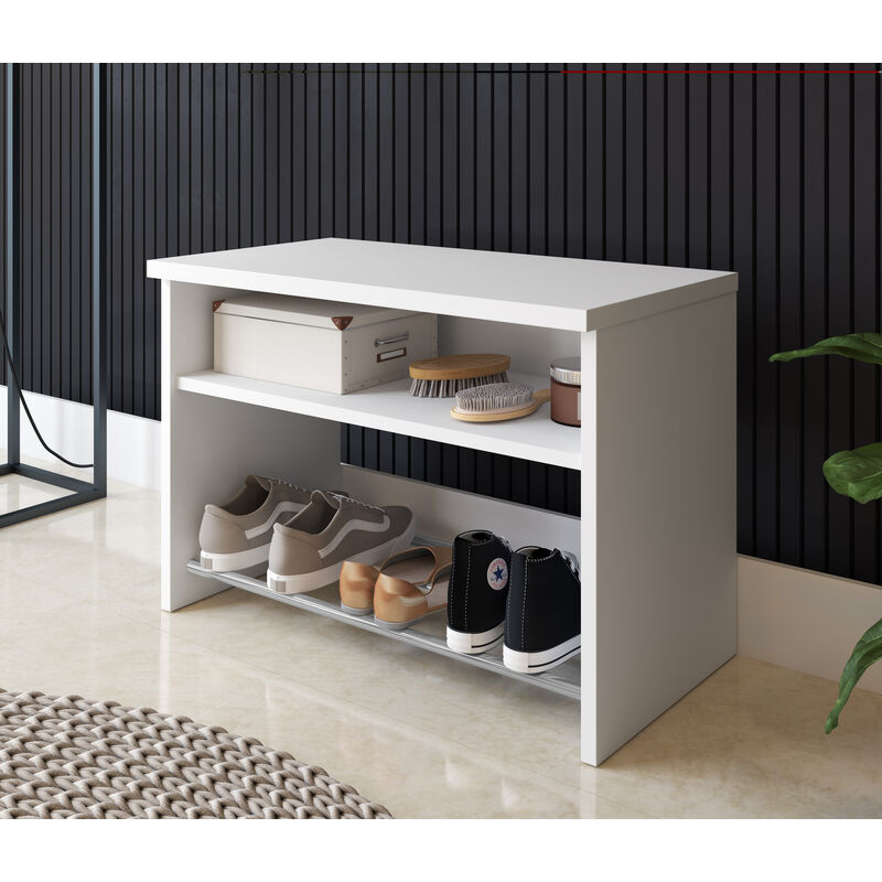 foto del prodotto bissolo casa cassapanca anja in laminato bianco