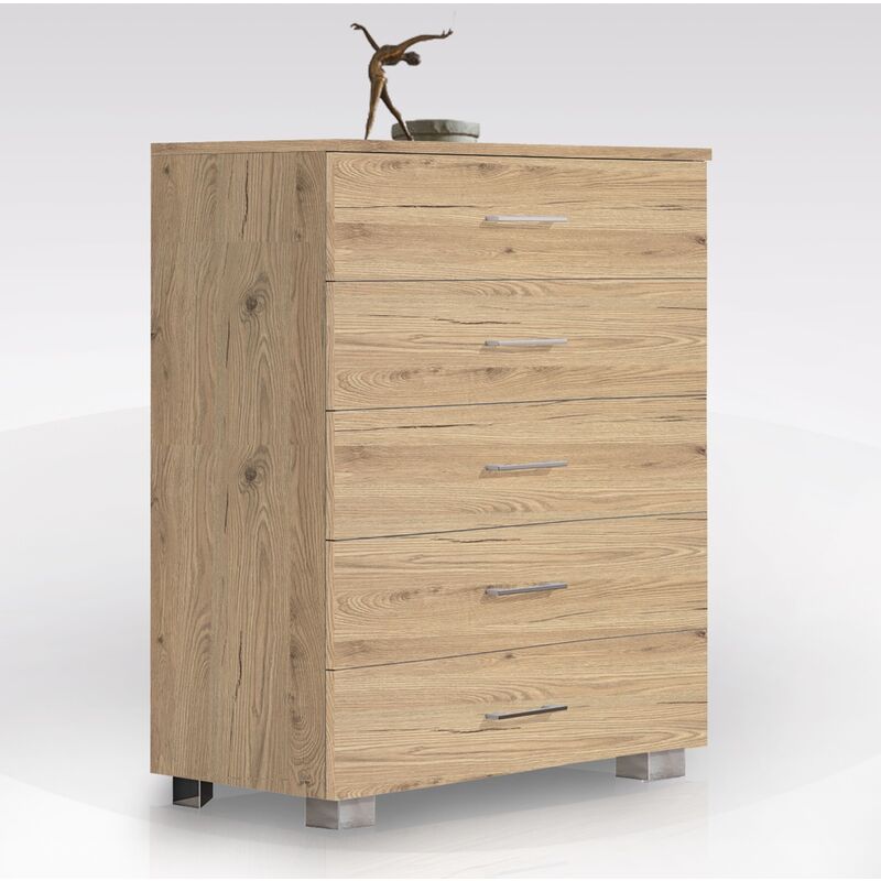 foto del prodotto bissolo casa cassettiera cm 80x44 h. 104 quercia naturale