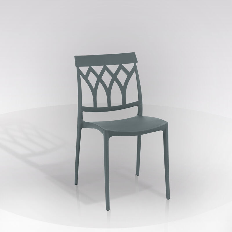 foto del prodotto bissolo casa sedia queen in polipropilene grigio metal