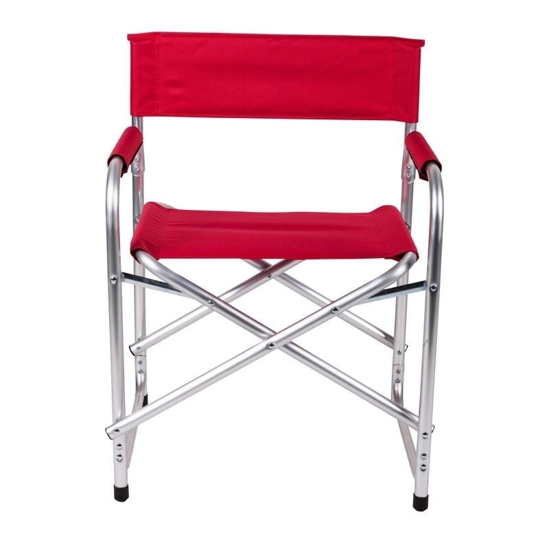foto del prodotto bissolo casa - sedia regista pieghevole in alluminio e tessuto rosso