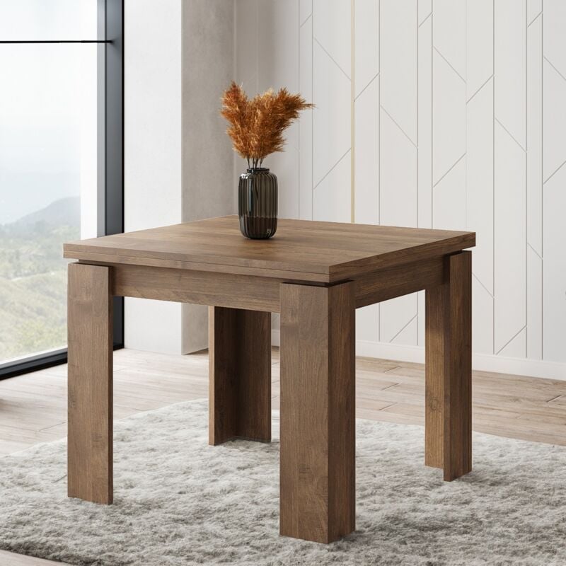 foto del prodotto bissolo casa tavolo a libro mod. ulrich cm 90x90 noce eastwood