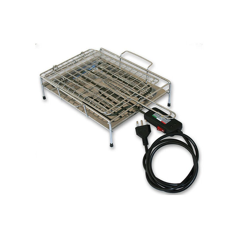 foto del prodotto bistecchiera griglia elettrica in acciaio inox 1900 watt made in italy la stella g6