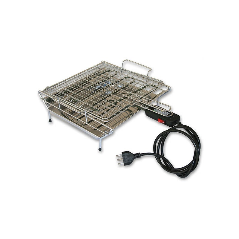 foto del prodotto bistecchiera griglia elettrica in acciaio inox 2000 watt made in italy la stella g8