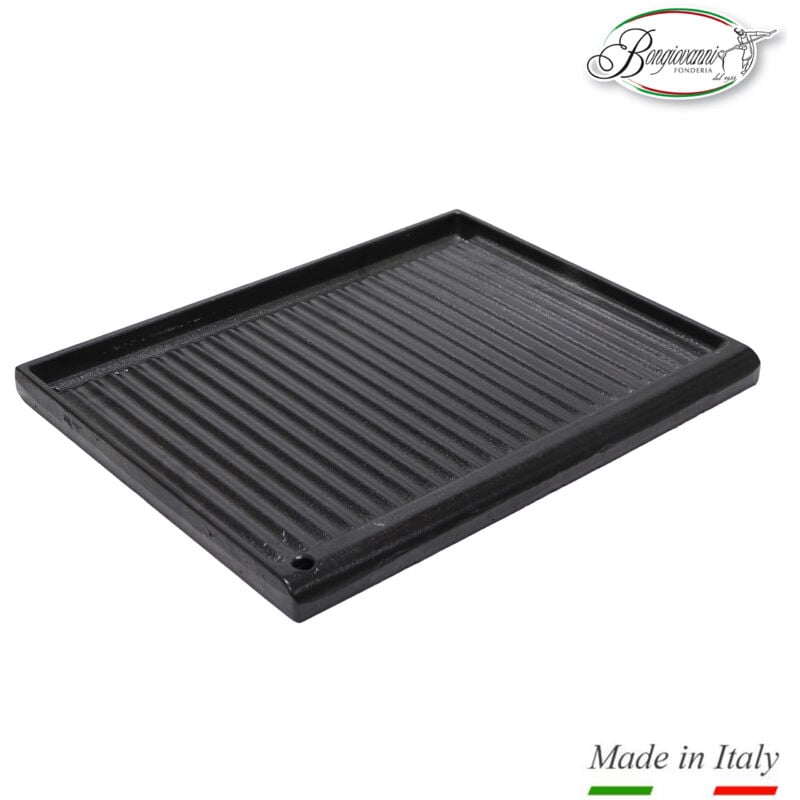 foto del prodotto bistecchiera in ghisa smaltata casa cucina barbecue in diverse misure scegli la misura 49,5x38 cm