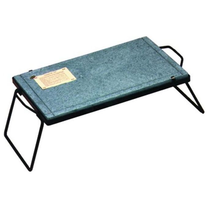 foto del prodotto bistecchiere pietra naturale con supporto e gambe 30x50 cm