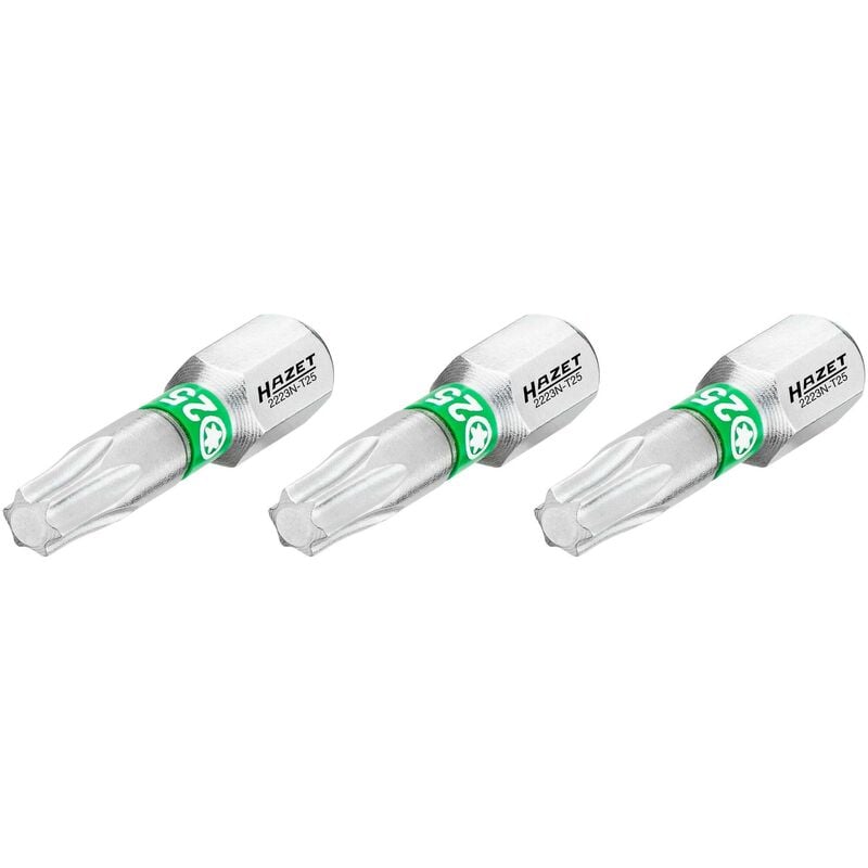 foto del prodotto bit 2223n t25 3 attacco esagonale, massiccio, 1 4 di pollice 6,3 mm profilo interno torx 3 pezzi ac t25