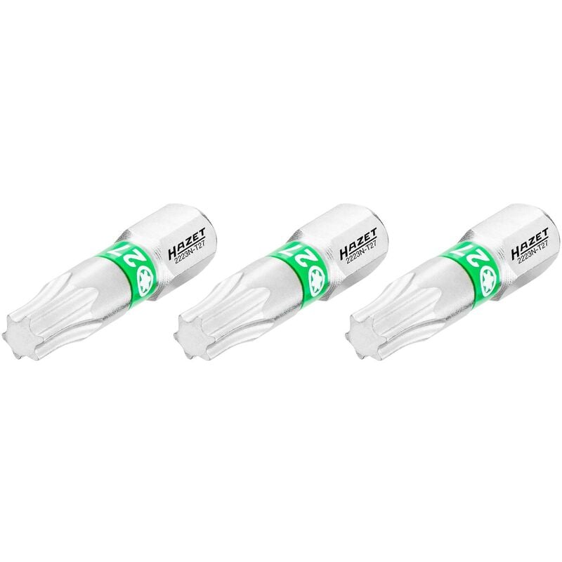 foto del prodotto bit 2223n t27 3 attacco esagonale, massiccio, 1 4 di pollice 6,3 mm profilo interno torx 3 pezzi ac t27