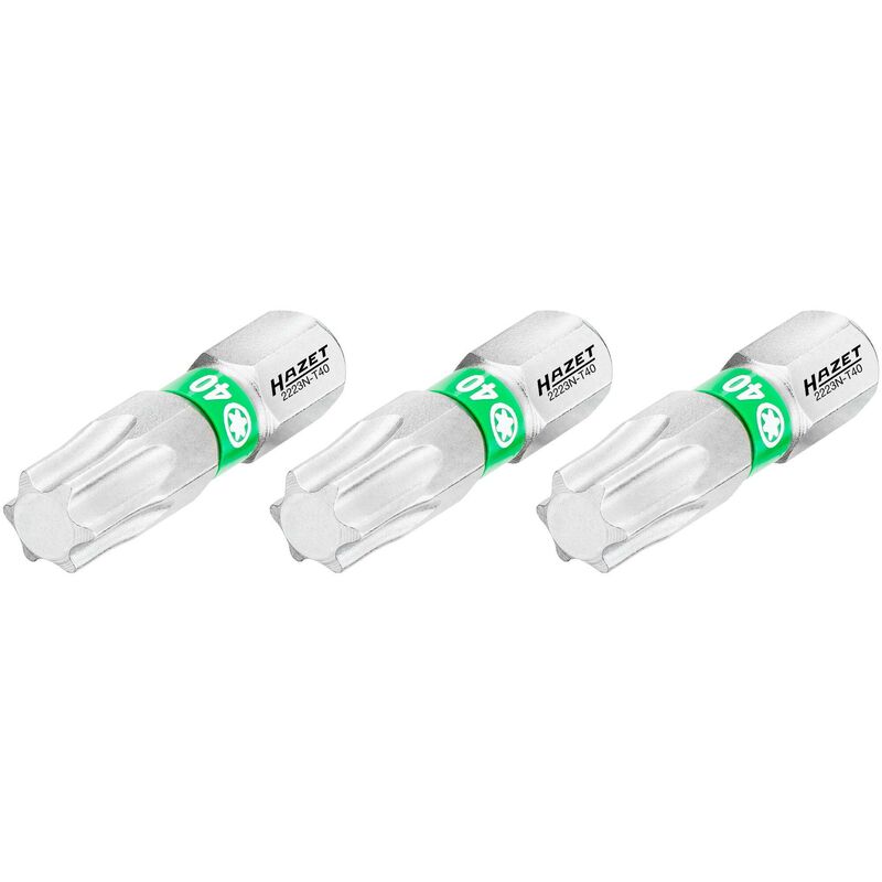 foto del prodotto bit 2223n t40 3 attacco esagonale, massiccio, 1 4 di pollice 6,3 mm profilo interno torx 3 pezzi ac t40