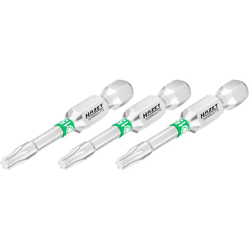 foto del prodotto bit 2223nslg t15 3 attacco esagonale, massiccio, 1 4 di pollice 6,3 mm profilo interno torx 3 pezzi ac t15