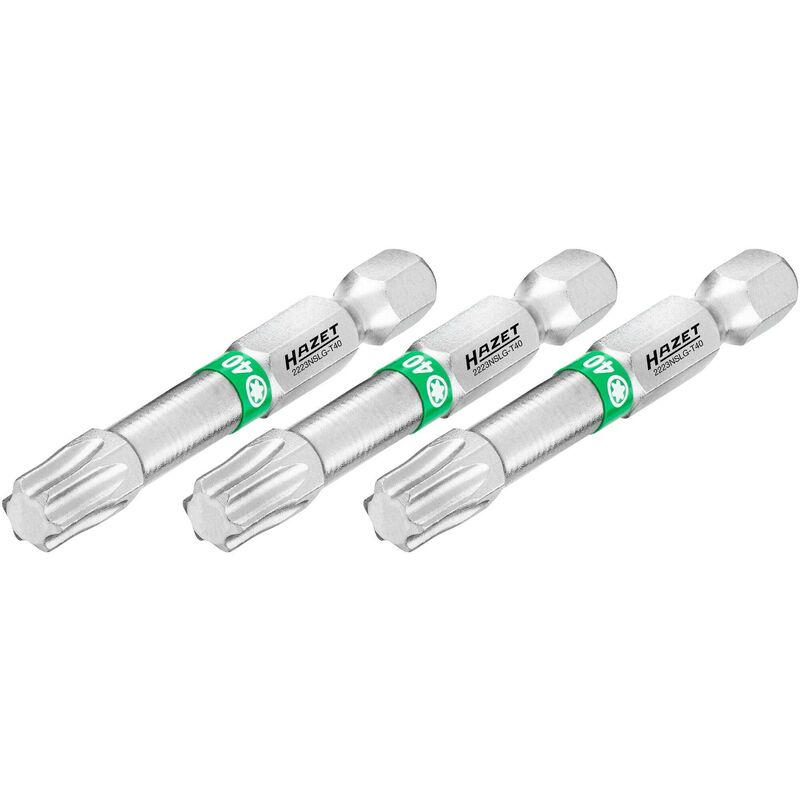 foto del prodotto bit 2223nslg t40 3 attacco esagonale, massiccio, 1 4 di pollice 6,3 mm profilo interno torx 3 pezzi ac t40