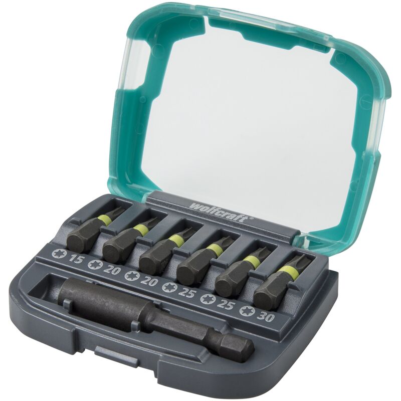 foto del prodotto bit box impact, torx t 15 30 , 7 pezzi i 2969000 i 6 inserti impact con tempra speciale per l uso su avvitatori a percussione, diverse dimensioni