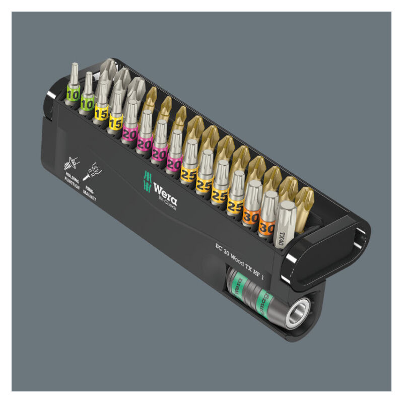 foto del prodotto bit check 30 wood torx hf, 30 pz. con funzione di tenuta wera