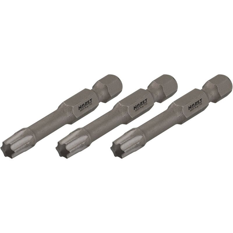 foto del prodotto bit di torsione per avvitatori ad impulso 2223slg t10 3 attacco esagonale, massiccio, 1 4 di pollice 6,3 mm profilo interno torx 3 pezzi 