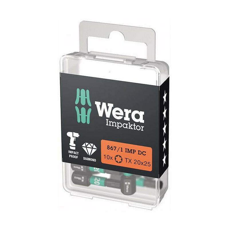 foto del prodotto bit impaktor 1 4 din 3126 c6.3 t20x25mm 10er pacchetto wera