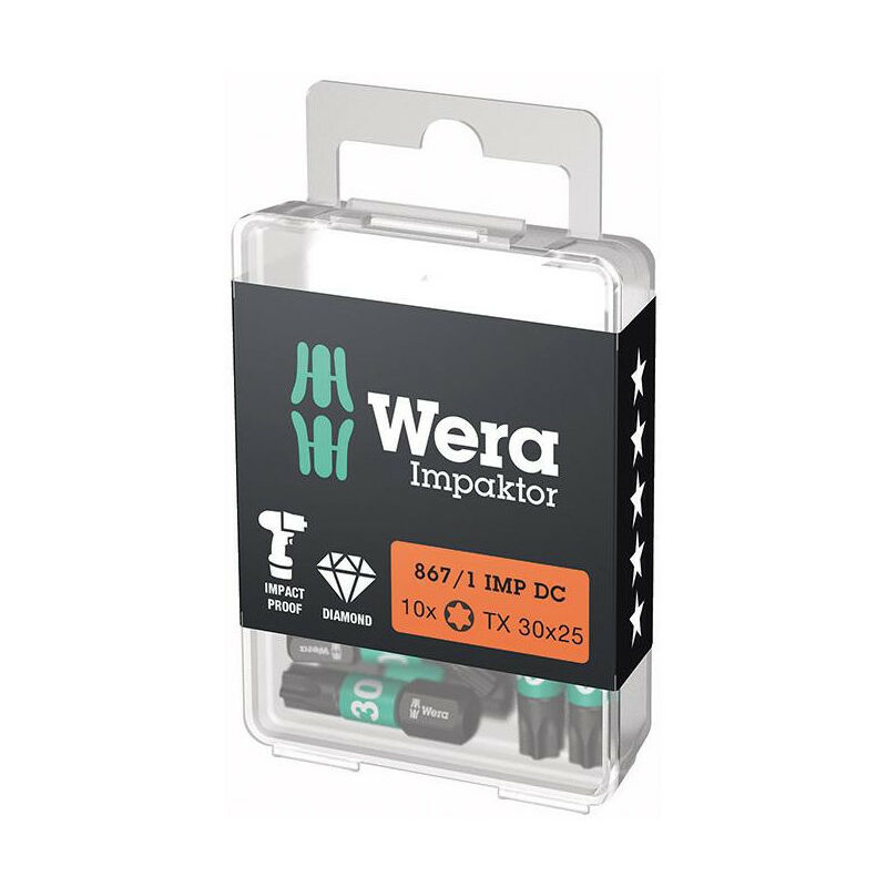 foto del prodotto bit impaktor 1 4 din 3126 c6.3 t30x25mm 10er pack wera pack