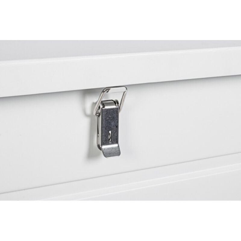 foto del prodotto bizzotto - baule porta cuscini atlantic in alluminio colore bianco cm 155x97x h.83