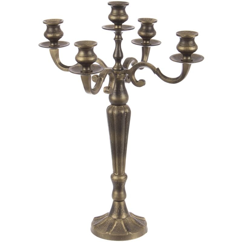 foto del prodotto bizzotto candelabro laryn a 5 fuochi realizzato in alluminio misura h 52cm 39 x 39 x h 52 cm