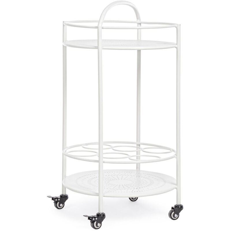 foto del prodotto bizzotto carrello portatile burton porta bottiglie e calici da vino h 81 cm antracite