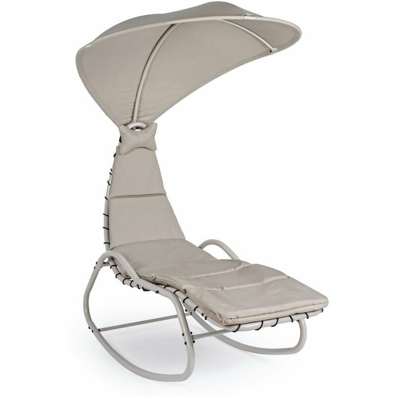 foto del prodotto bizzotto chaise longue a dondolo baffin colore avorio