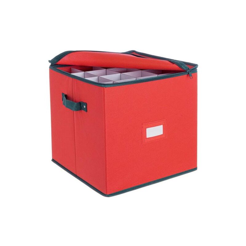 foto del prodotto bizzotto contenitore natalizio xmas per 27 sfere d100 rosso