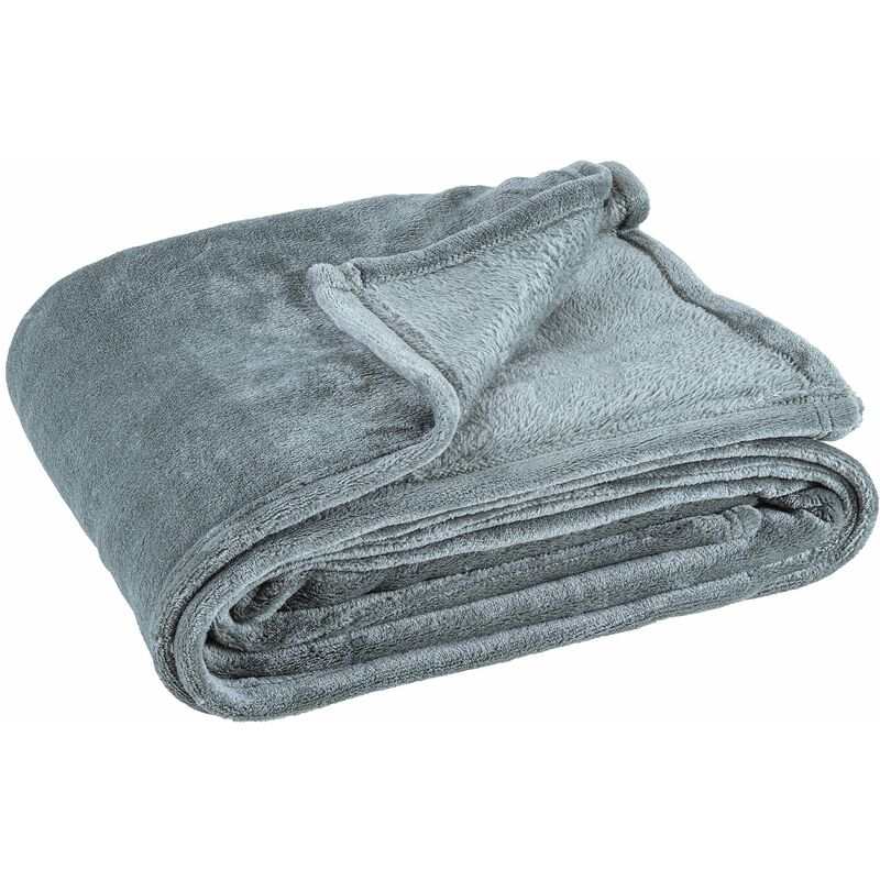 foto del prodotto bizzotto - coperta in plaid 'penelope' in poliestere morbida e calda -verde / 130 x 160 cm