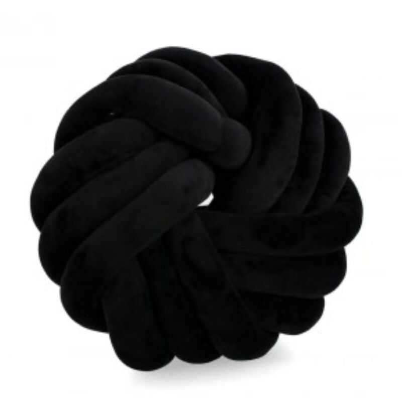 foto del prodotto bizzotto cuscino entwine realizzato con 100 poliestere, prodotto con varie tonalit di colore e misure 38 x h 10cm nero