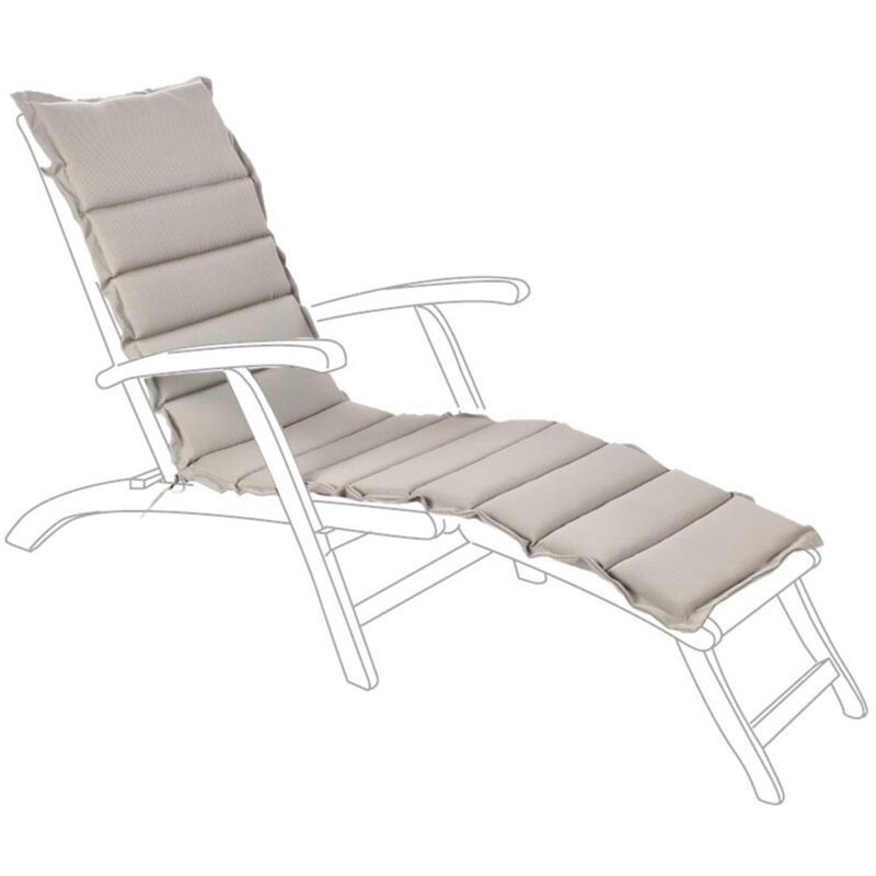 foto del prodotto bizzotto cuscino per lettino grigio trapuntato 176 x 50 cm giardino ed esterno