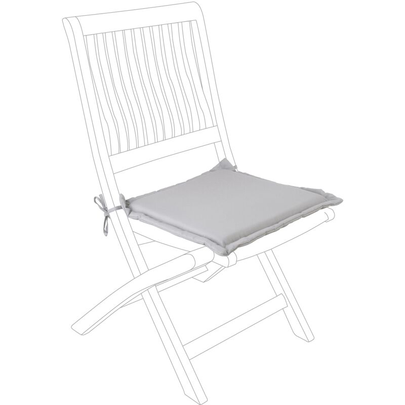 foto del prodotto bizzotto cuscino per sedia trapuntato in poliestere 180 idrorepellente per interno ed esterno. beige 1 pezzo