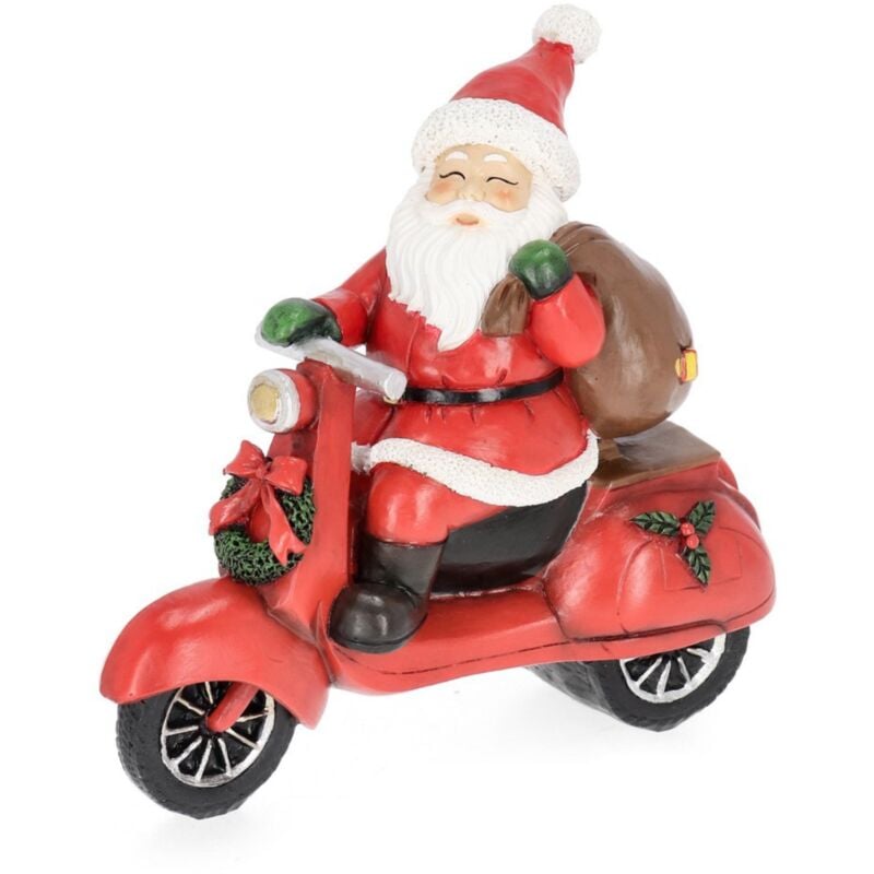 foto del prodotto bizzotto decorazione jaime babbo natale con moto in poliresina