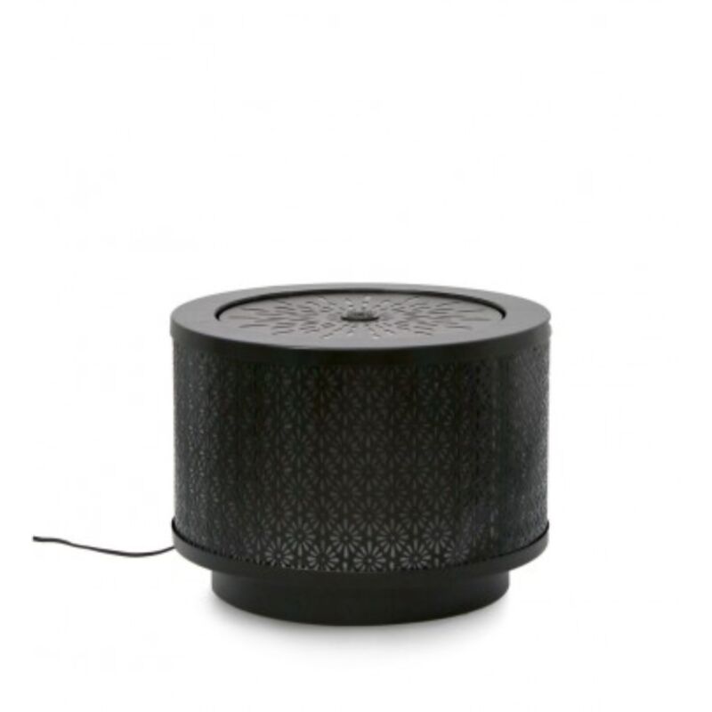 foto del prodotto bizzotto fontana per uso interno ed esterno miki tondo con led in metallo 25x23h nero