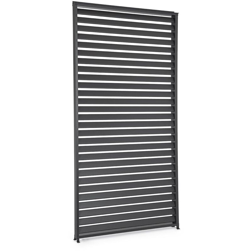 foto del prodotto bizzotto frangisole laterale per pergola bioclimatica con struttura in alluminio bianco pannello verticale