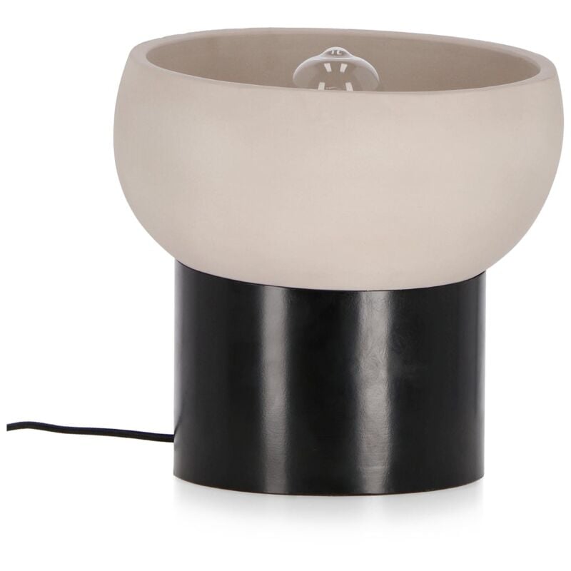 foto del prodotto bizzotto lampada da tavolo mandya in metallo e terracotta beige h 33 cm