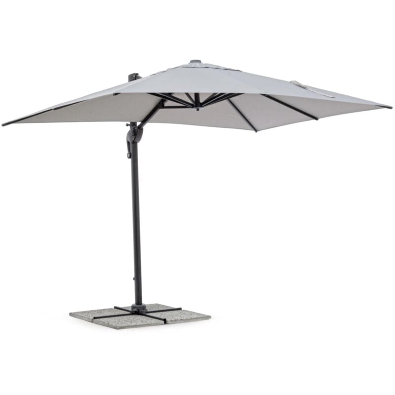 foto del prodotto bizzotto - ombrellone a braccio ines 2x3 metri colore grigio e antracite copertura inclusa