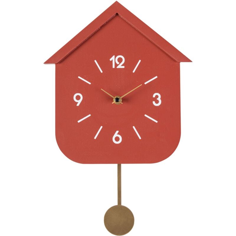 foto del prodotto bizzotto orologio da parete con pendolo home in acciaio a batteria h 24x5,5x37,5 cm verde