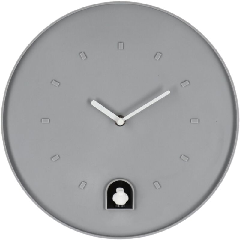 foto del prodotto bizzotto orologio da parete damian con cuc in plastica 30x8 cm a batteria grigio