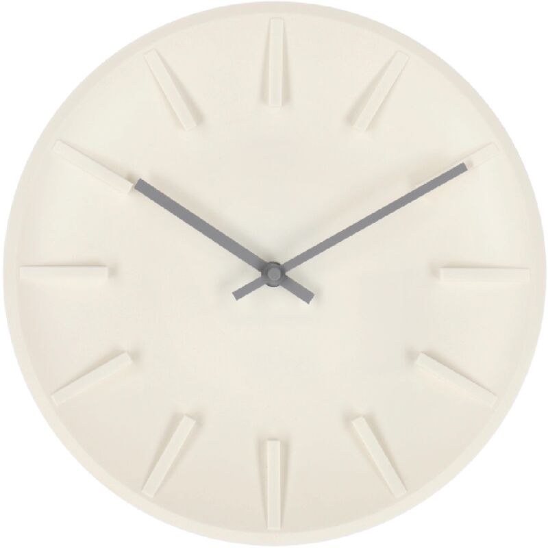foto del prodotto bizzotto orologio da parete hervar in metallo stile minimal 30 cm bianco