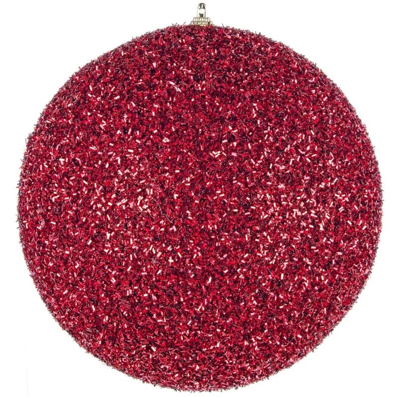 foto del prodotto bizzotto palline per albero di natale colore rosso per decorazioni natalizie 1 sfera da 8 cm