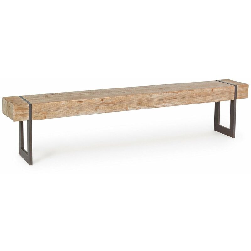 foto del prodotto bizzotto panca garrett per interno, con struttura in acciaio, da 200x30x45h cm