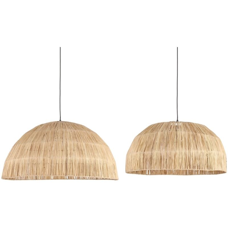 foto del prodotto bizzotto paralume bagan set2 con it elettrico in giacinto d acqua e metallo 60x29 70x35