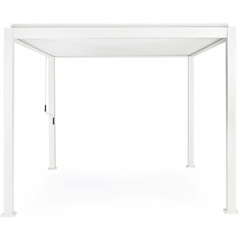 foto del prodotto bizzotto pergola ocean 3x4 metri in alluminio colore struttura bianco
