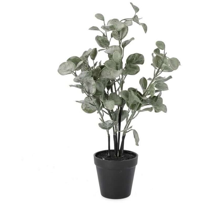 immagine 0 del prodotto bizzotto pianta artificiale eucalipto con vaso in plastica nera, alta qualit 53x43x82h cm