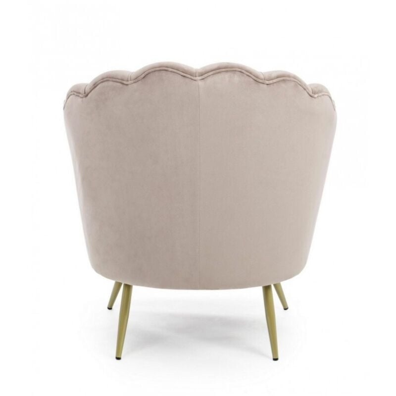 foto del prodotto bizzotto poltrona in velluto di design giselle colore grigio