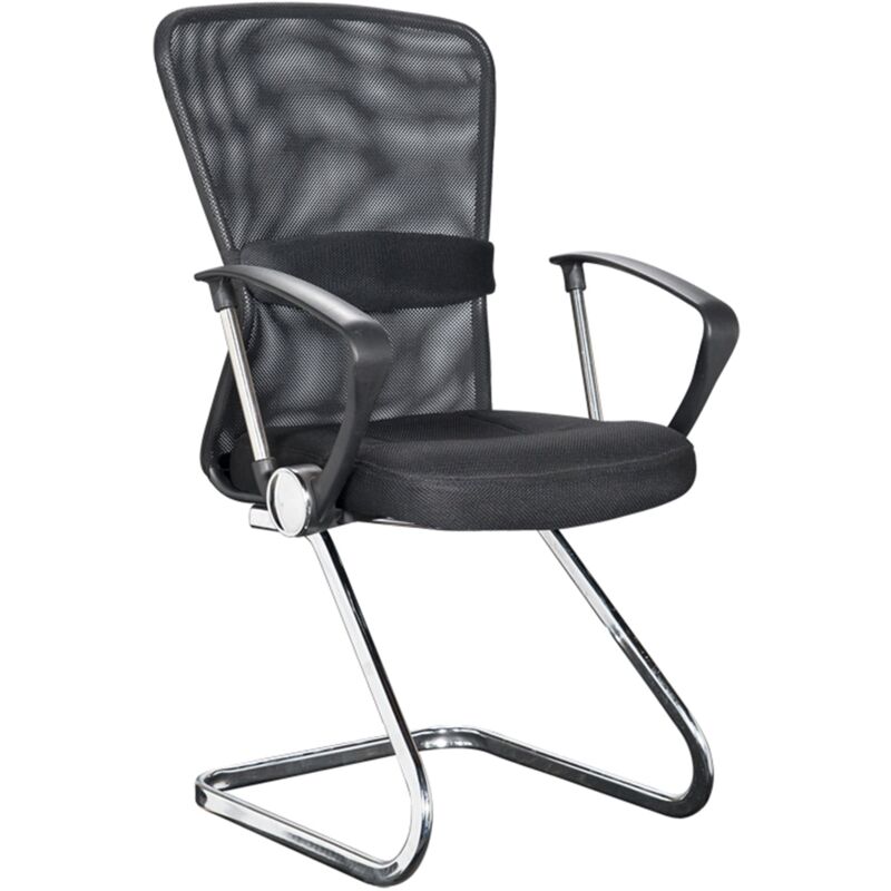 foto del prodotto bizzotto poltrona visitatore kingston da ufficio con braccioli ergonomica nero
